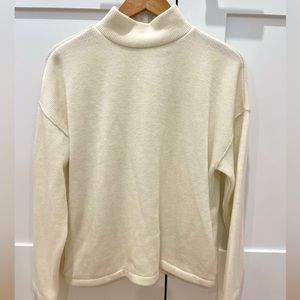 Madewell Cream Turtleneck Sweater with buttons! SIZE M.